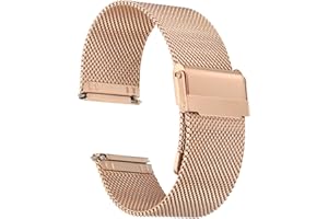 HARFINGTON 316L Stainless Steel Mesh Watch Band Quick Release Adjustable Metal Watch Strap for Men Women