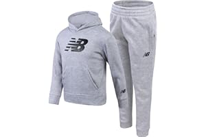 New Balance Boys Sweatpants Set - 2 Piece Fleece Pullover Hooded Boys Sweatshirt and Joggers Youth Kids Activewear (8-20)