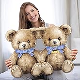 Giant Bear Baby Shower Card 22 x 15 Inch New Baby Congratulations Greeting Card Baby Shower Guest Book We Can Bearly Wait Party Decoration Pregnancy Good Luck Gift for New Mom Dad Parent Gender Reveal