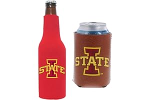 KOLDER College Team Color Logo Can & Bottle Holder Insulator Beverage Cooler Set