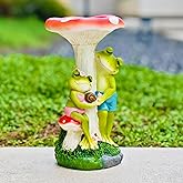 Solar Powered Frog Garden Statue, Outdoor Resin Frog Sculpture with LED Light, Waterproof Animal Decor for Lawn, Yard, Patio, Garden Accent for Night Lighting, Unique Gift for Nature Lovers