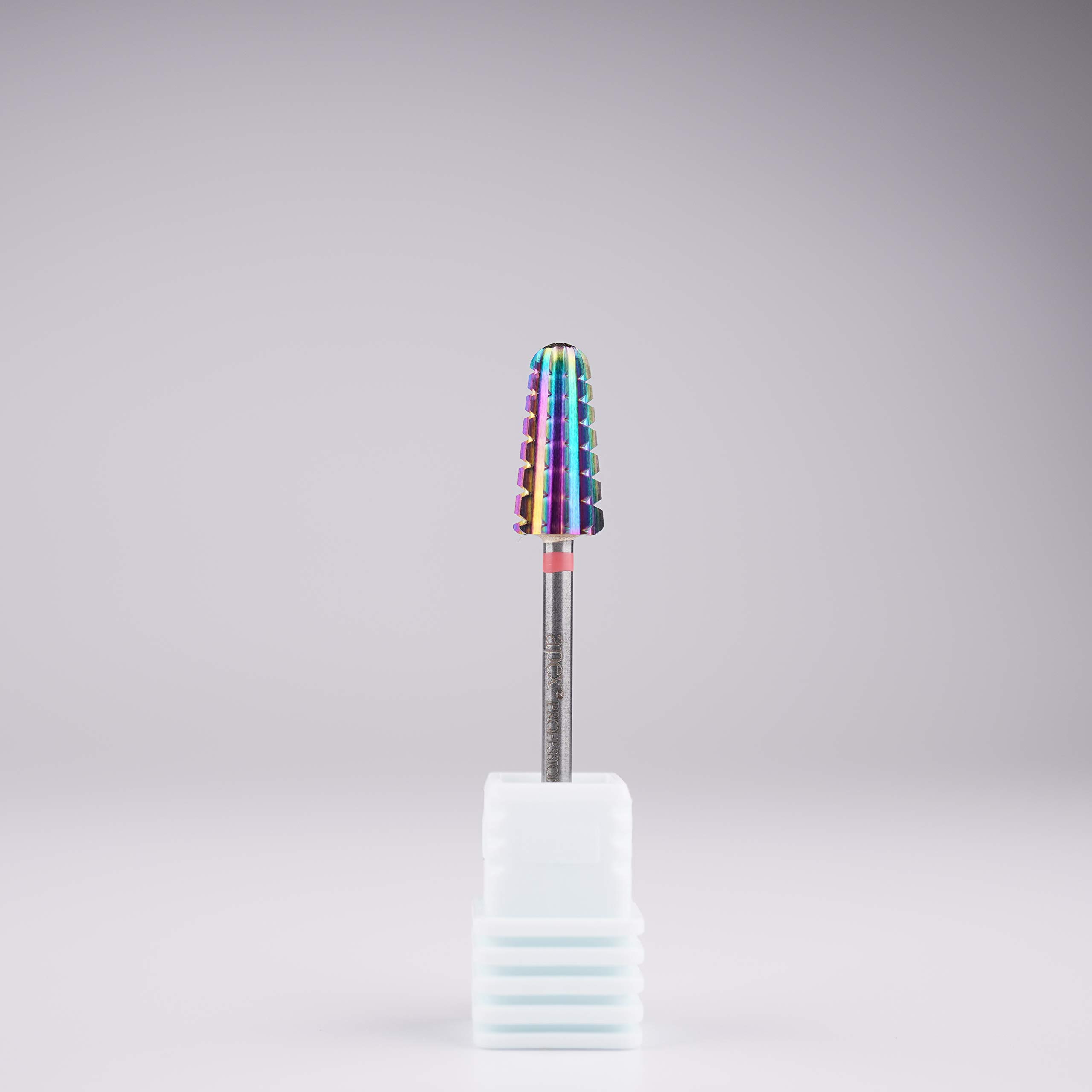 New* Apex® Professional Tungsten Carbide Electric Nail Drill Bit 3/32 inch, 2.35mm Shank for Gels, Acrylics, Nail Art, Manicure, Pedicure, Salon Professional Nails (Volcano Rainbow 2 Way) (3X Coarse)