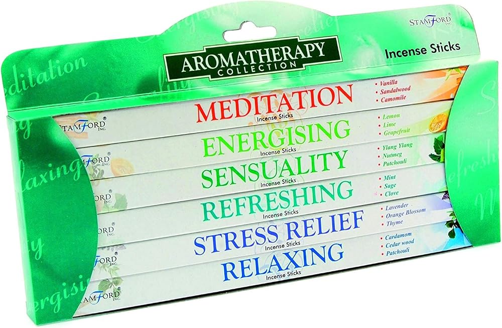 Stamford Aromatherapy Incense Pack - Multi-Fragrance 6 Packs x 8 Sticks