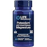 Life Extension Potassium with Extend-Release Magnesium – Heart health supplement for blood pressure support with two essential minerals – Non-GMO, vegetarian, gluten-free – 60 capsules