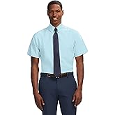 Izod Mens Dress Shirt Regular Fit Oxford Short Sleeve All Over Stretch Button Down Collar