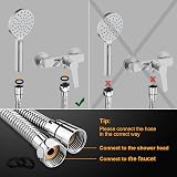 Ibergrif 1.7m Shower Hose Stainless Steel Twist Kink Leakproof Universal G1/2 view 7