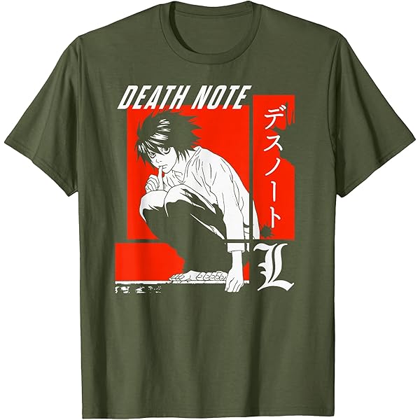 Amazon.com: Death Note Old English L Anime T-Shirt : Clothing