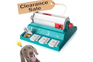 KADTC Puzzle Toy for Large Dog Self Play Spinner N' Eat Food Capacity 16 oz Adjustable Feeding Time Slow Dispensing Feeder Treat Dispenser Interactive Boredom Enrichment Brain Mental Stimulation Game