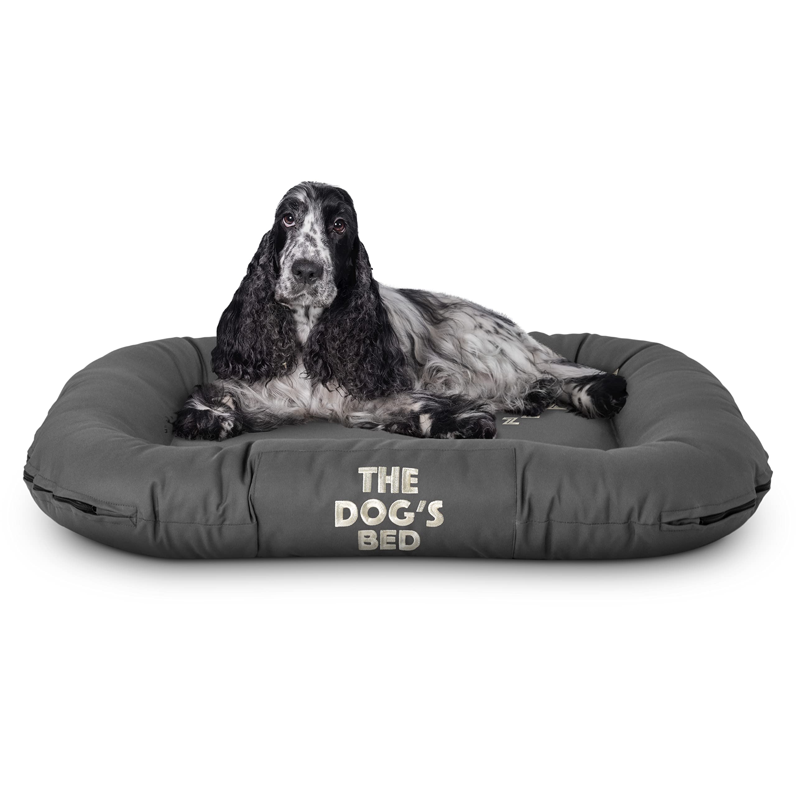 The Dog’s Bed – Supportive Dog Bed with Raised Sides, Grey, Medium