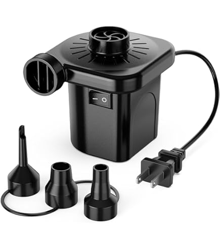 Fdit Pompe De Gonflage Pompe à Air électrique Pompe à Air Portable Avec Gonfleur De Buse 3PCS