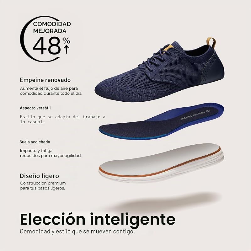 Sapatos de Vestir de Verão Masculinos com Atacadores, Azul-Marinho, 43,5