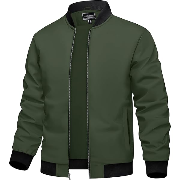 Amazon.com: Men's Stand Collar Jacket Casual Zipper Solid