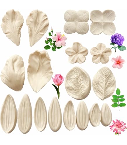 ZHUOJIE 5PC Fiore Golden Drumstick Petalo Texture Mold Stampo In Silicone Fondente Torta Decorazione Strumento Gumpaste Sugarcraft Cioccolato Forme