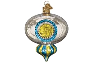 Old World Christmas Shiny Mercury Reflection Glass Blown Ornaments for Christmas Tree