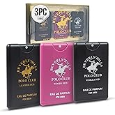 Beverly Hills Polo Club BHPC Men's Oud Collection 3PC Pocket Spray Set | Luxury Eau de Parfum Travel Size Cologne for Him | Leather, Woody, Vanilla Scents