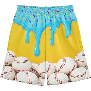 KOCOART Boys Athletic Shorts Size 7-15 Boys' Casual Shorts with Pockets Elastic Waist Summer Kids Bottom for Sports Homewear