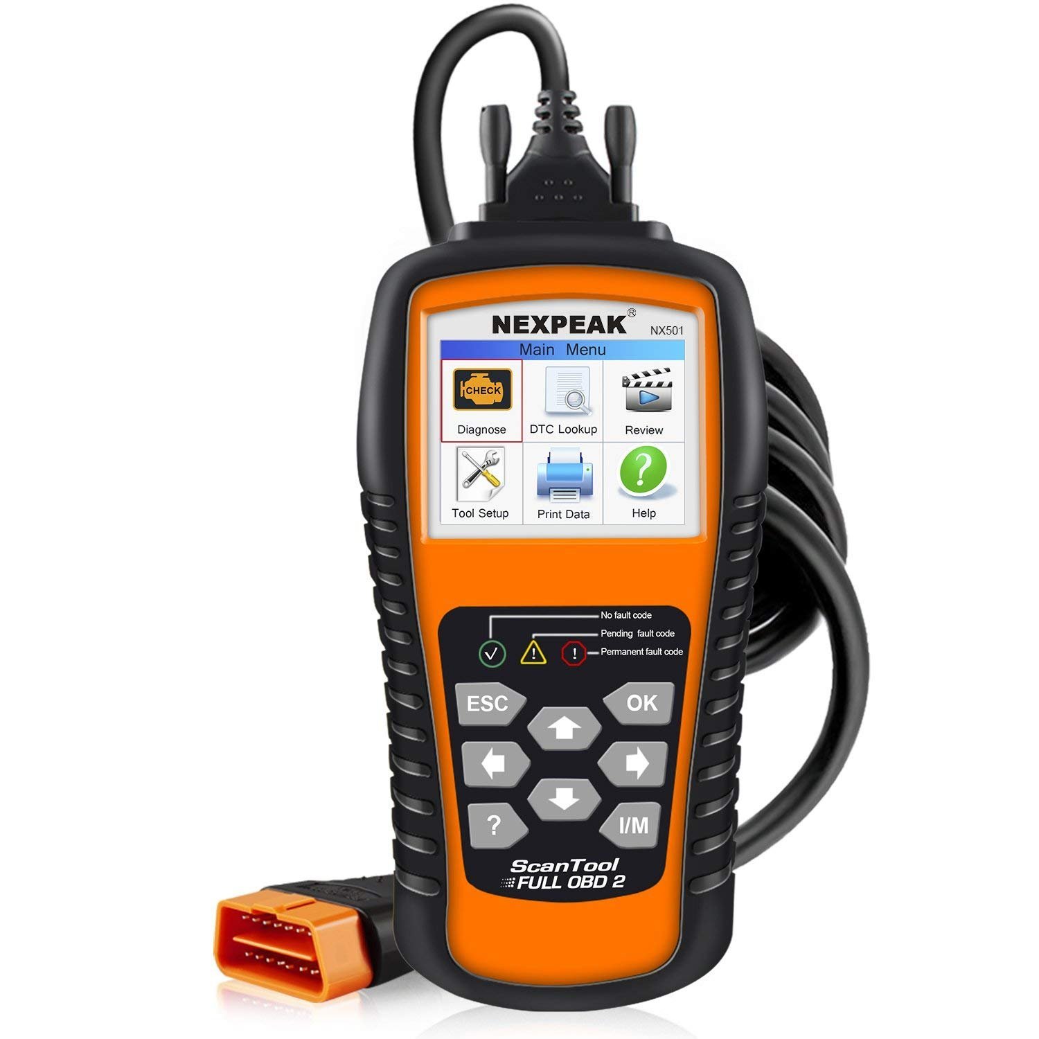 NEXPEAK OBD2 Diagnostic Scanner, OBDII NX501 Vehicle Fault Code Reader, Auto Check Engine Light Scan Tool for Most OBD2 Protocol Car Since 2003
