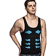 Odoland Men's Body Shaper Slimming Shirt Tummy Vest Thermal Compression Base Layer Slim Muscle Tank Top Shapewear