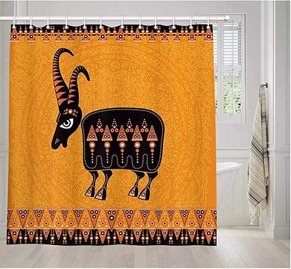 Amazon 古代民族の動物のシャワーカーテン 神聖なヤギのバスカーテンの不思議な姿 シャワーカーテン ホーム キッチン オンライン通販 Amazon 古代民族の動物のシャワーカーテン 神聖なヤギのバスカーテンの不思議な姿 シャワーカーテン ホーム キッチン オンライン通販