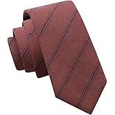 Mantieqingway Cotton Ties for Men Striped Business Mens Neckties Skinny Tie for Daily Dress, Office, College, Wedding, Party