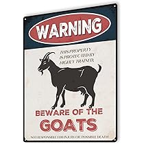邦楽 Number i No.O-ring  GOAT Be on Your side Amazon.com : Beware of Goats Sign 12x16 inch Animal Metal