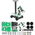 Yahboom Smart Robot Car Chassis with 6DOF Robotic Arm 80mm Mecanum Wheel High-Precision 520 Coded Geared Motor for Raspberry Pi Arduino DIY Kit RC Car Metal Chassis Large Scalable