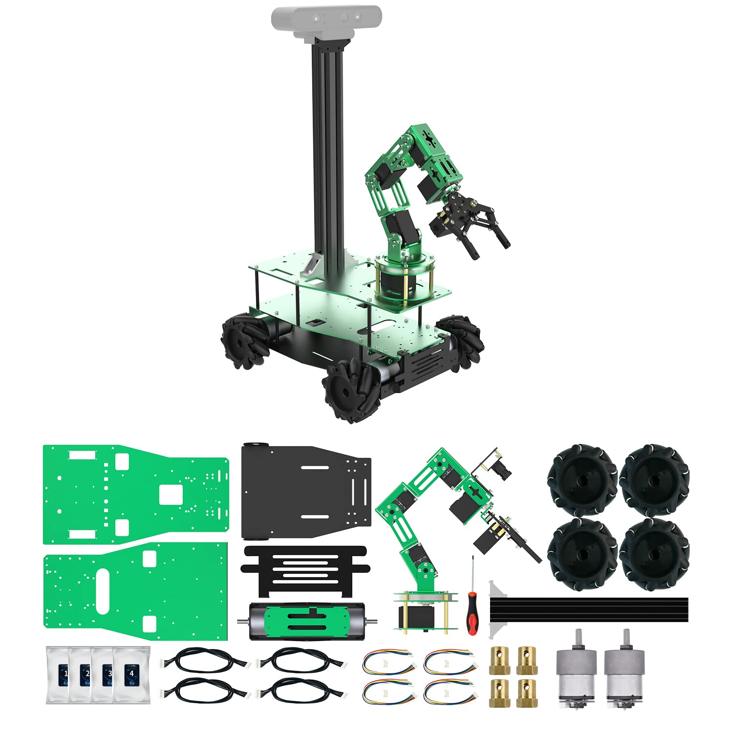 Mua Yahboom Smart Robot Car Chassis with 6DOF Robotic Arm 80mm Mecanum ...