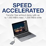 LaCie Mobile SSD Secure 1TB USB C Portable External SSD Grey Rescue Data view 4