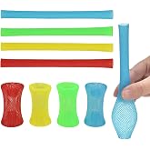 LZLRUN 40PCS Cat Kitten Spring Tube Finger Trap Kids Fidget Toy Party Favor | Finger trap toy, Fun interactive toy for kids, Fun stretchable spring tube, Portable compact, Stress relief, Creative gift