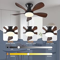 FUMLTP 33In Low Profile Ceiling Fans with Lights