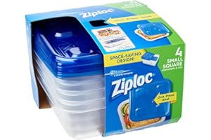 Ziploc Container Sm Square 4Ct,