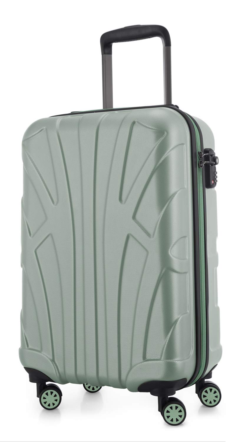 Suitline - Hand Luggage, Cabin Trolley, Hardshell Suitcase, 100% ABS, 55 cm, 34 liters, Mint