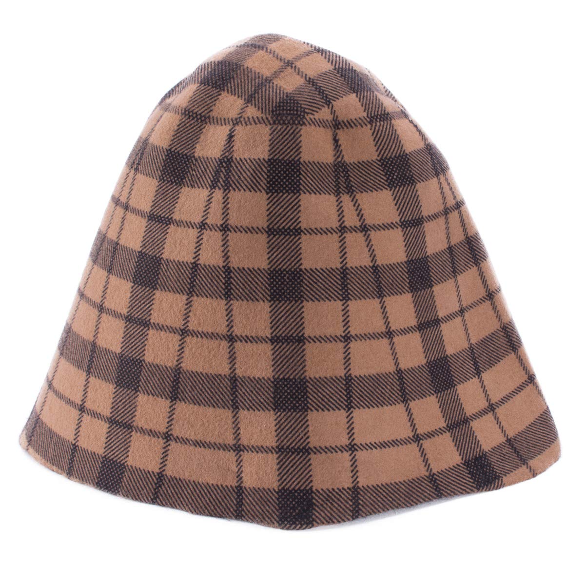 Lawliet Womens Wool Felt Body Cone Cloche Hood Millinery Craft Base B114 Brown