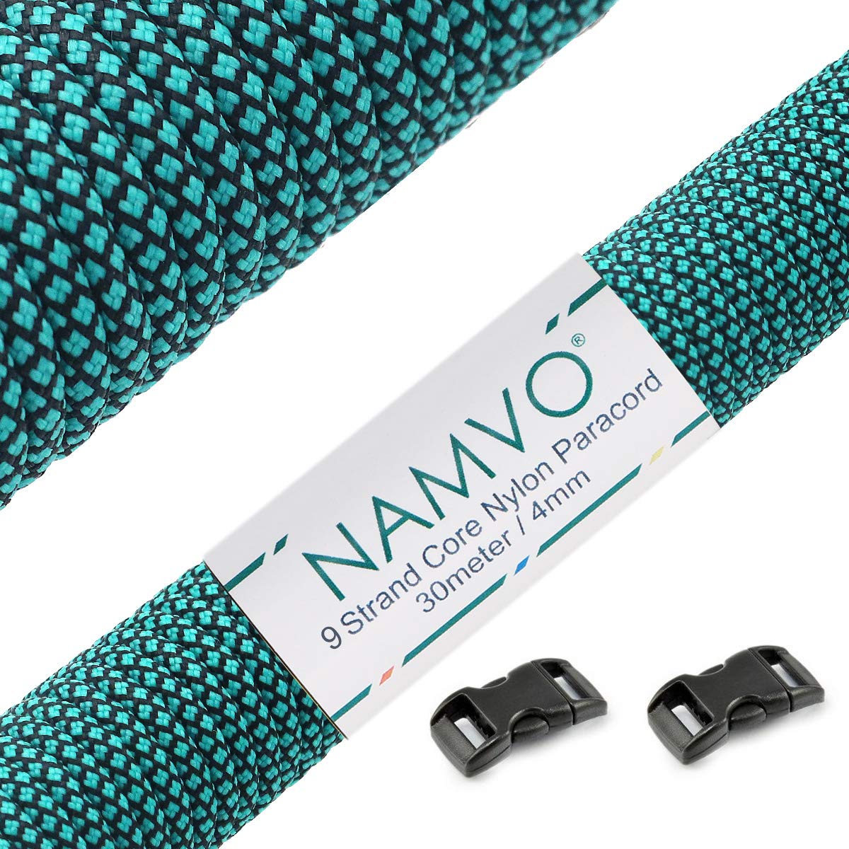 Namvo 550 Paracord Mil Spec Type III 9 Inner Strands Nylon Parachute Cord Strong Breaking Strength 100 Feet