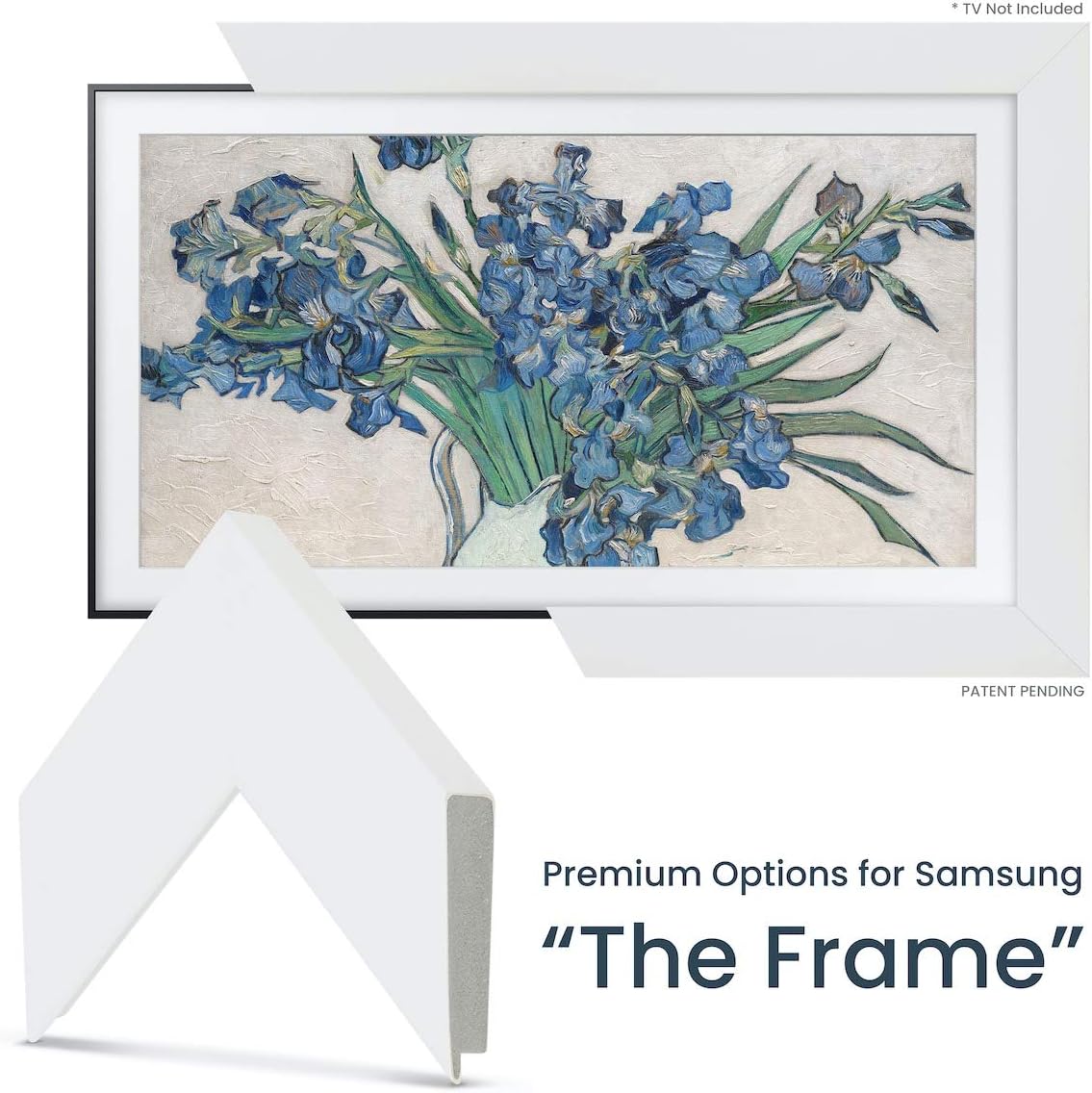 Deco TV Frames - Gloss White Smart Frame Compatible ONLY with Samsung The Frame TV (65", Fits 2017-2020 Frame TV)