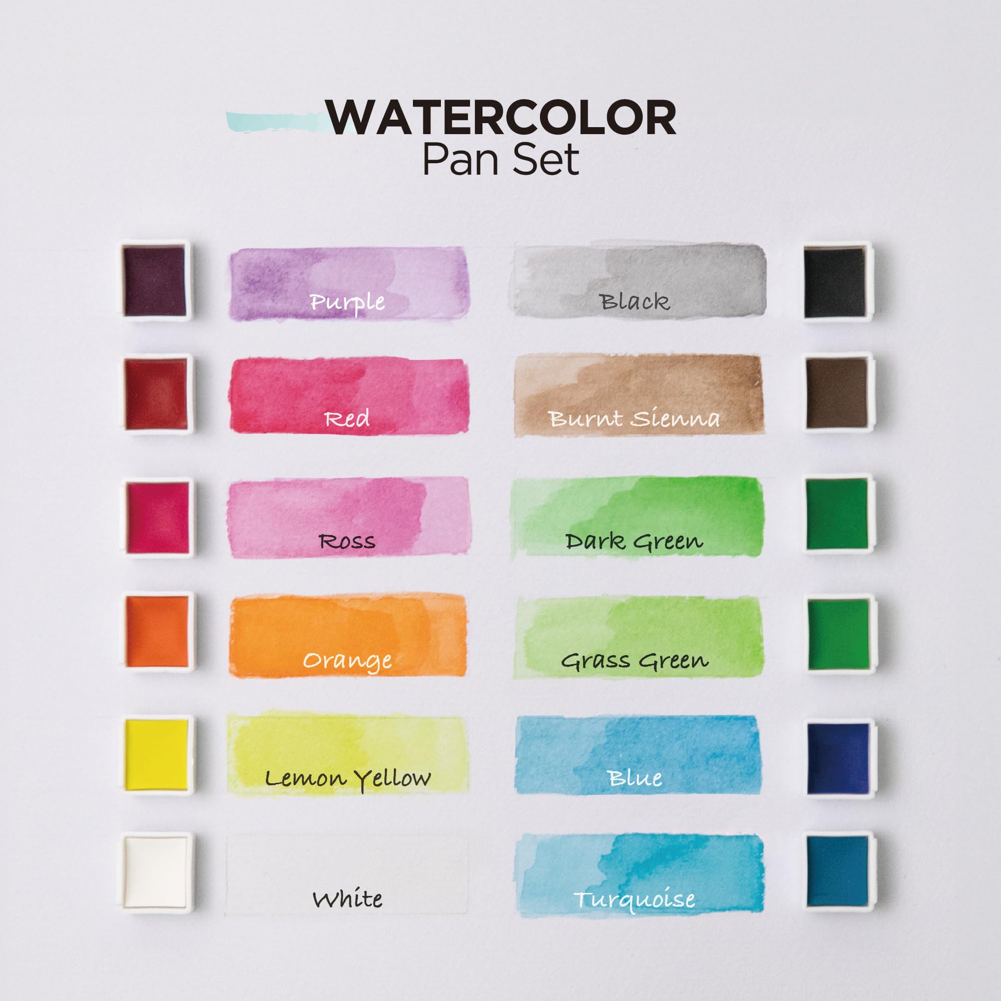 COLOUR BLOCK 32 Ultimate Watercolor Paint Set for Adults and Artists, Contains 24 Vibrant Colors, 2 Brushes, 6 Sheets Watercolor Paper, Perfect for School Supplies