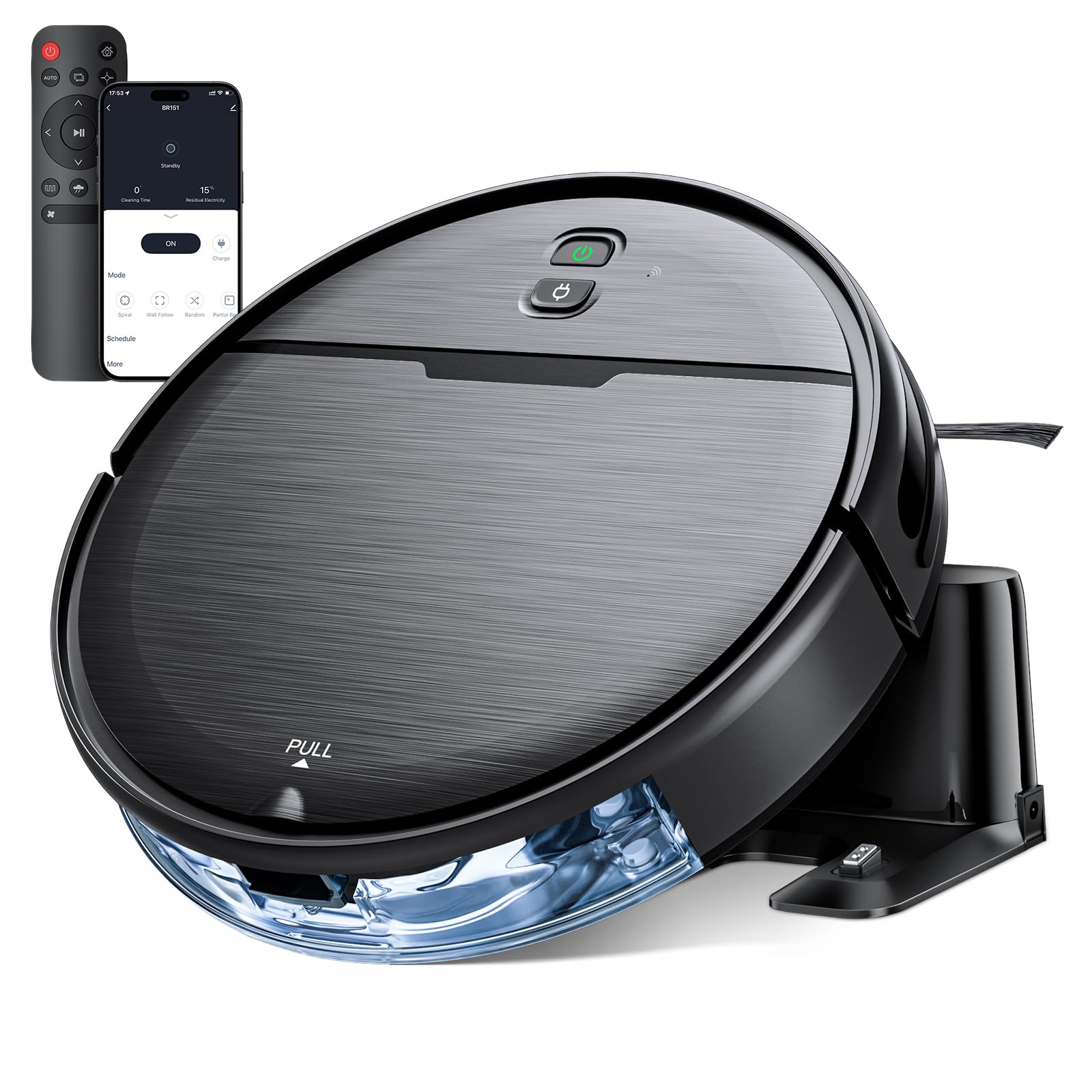 Photo 1 of Robot Vacuum and Mop Combo, 2 in 1 Robotic Vacuums Cleaner with WiFi/App, Robot Vacuum with Water Tank, Strong Suction, Schedule, Self-Charging, Quiet, for Hard Floor, Pet Hair, Low Pile Carpet