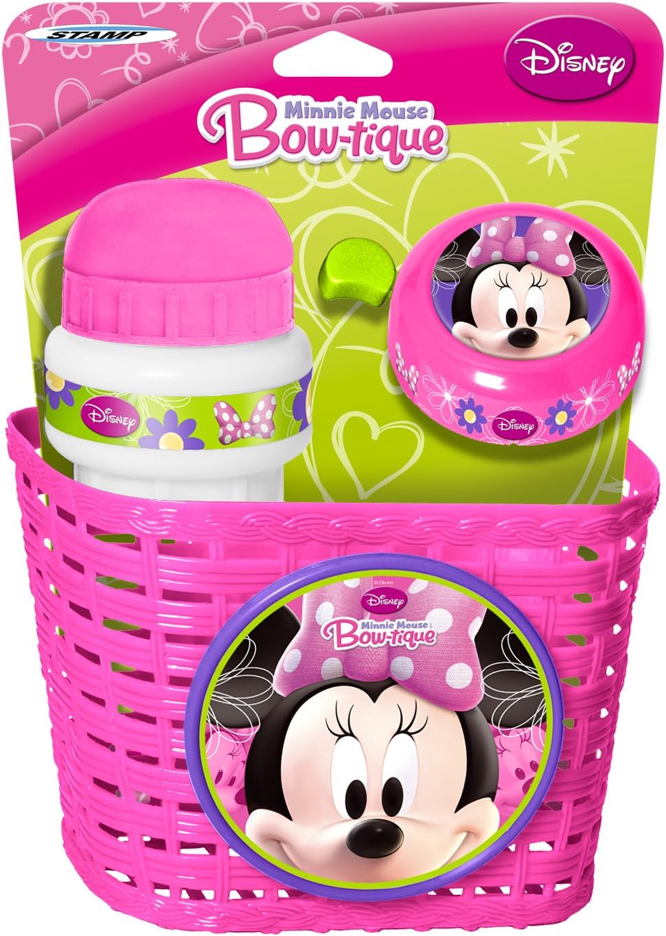 Minnie Mouse Combo con Cesta, Bidon y Timbre, Color Pink, 3+ (K863508