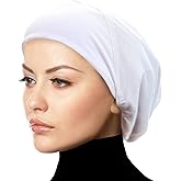 Middle Eastern Mall Women's Snood Cap Cotton Beanie Hair Wrap Chemo Undercap Easy Bonnet Hat