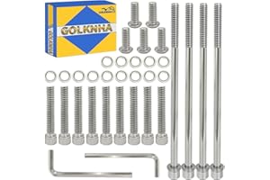 GOLKNHA 304 Stainless Steel Clutch Primary Cover Bolt Kit For Dyna, Softail, Fat Bob, Road King, Fat Boy, Deluxe OEM #1062 4813A 1755