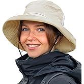 TOP-EX ChicPony™ Women's Wide Brim Bucket Sun Hat with Ponytail Hole UPF 50 Summer Packable Sunhat for Travel Beach Outdoor