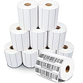 Aegis Adhesives - 4" X 1" Direct Thermal Labels (10 Rolls, 1300 Labels/Roll) for Barcodes, Address - Perforated, Compatible with Rollo, Zebra, and Other Desktop Label Printers