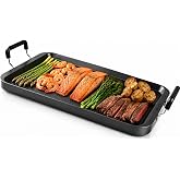 Stove Top Griddle for Gas Stove, 17" Warp-Resistant Double Burner Griddle Pan, Ceramic Nonstick Aluminum Flat Top Grill for Pancakes, Breakfast, Indoor Cooking, Camping &amp; BBQ