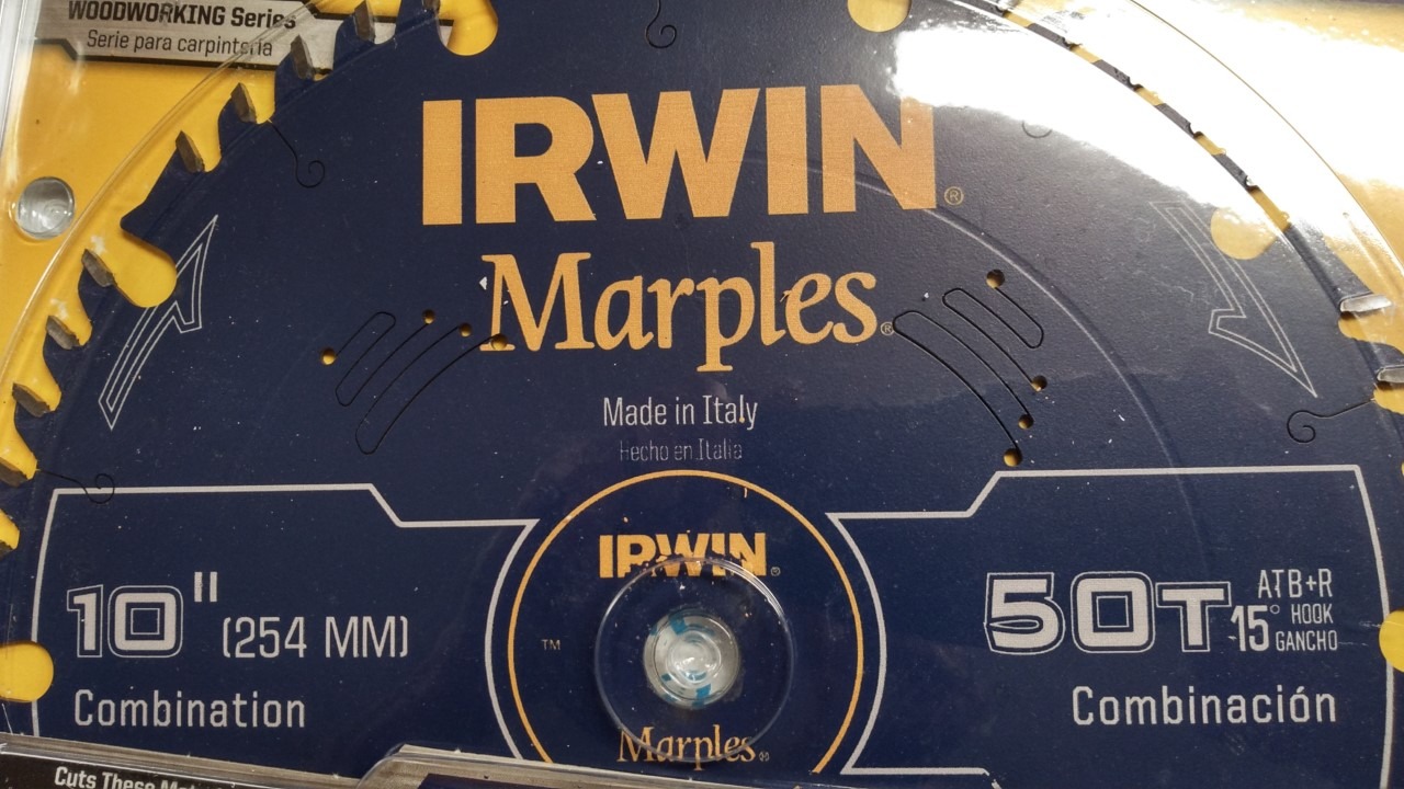 thumbnail image 2 of Irwin Marples 10” 40-Tooth Circular Saw Blade – Laser Cut, Bevel, 1807367 2 of 4