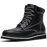 ANGRYRAM Steel Toe Work Boots for Men Comfortable Moc Toe Safety Boots,Waterproof Slip Puncture Resistant Industrial & Construction Work Boots