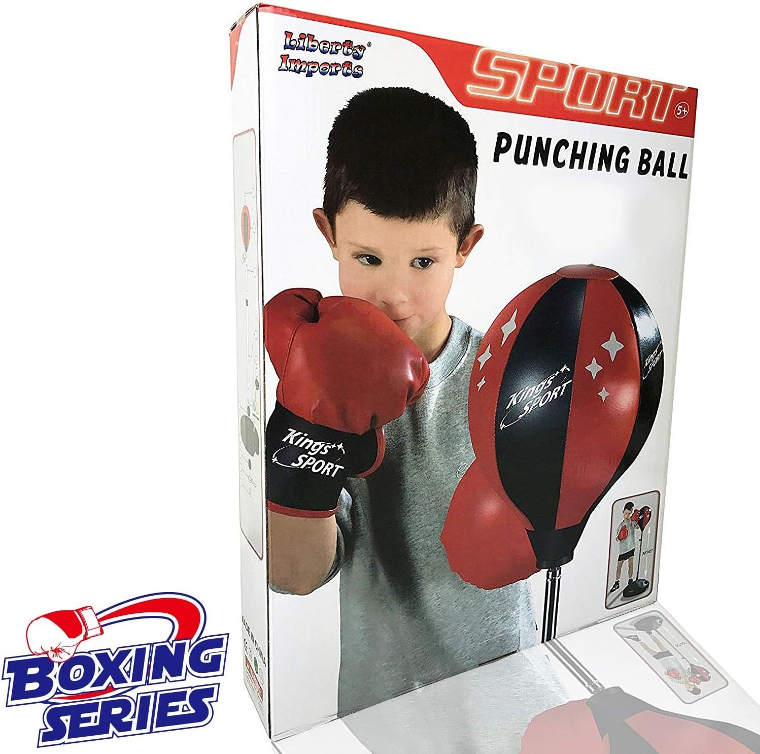 Liberty Imports Sport Boxing Set Punching Bag with Gloves - Punching Ball for Kids Adjustable Height (43 Inches) : Sports & Outdoors
