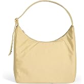 FASTFAIRY Nylon Shoulder Bag: Lightweight Adjustable Strap | Tote Purse Handbag Fashion Structured Slouchy Design Interior Zip 2 Pocket Commuter Colleage Work Everyday