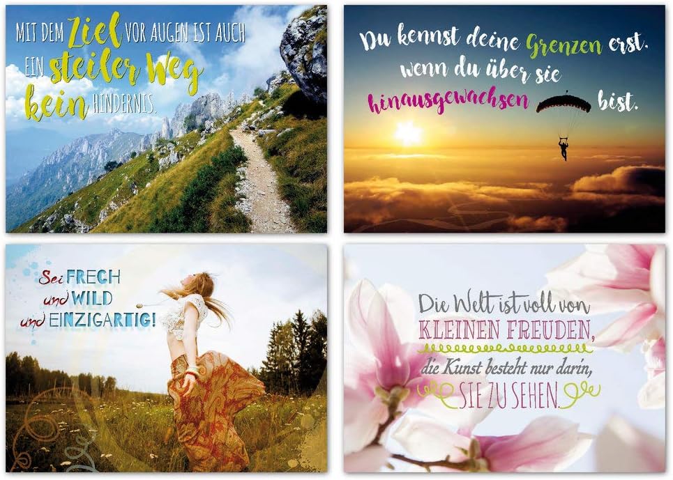 Langue Francaise Non Garantie Ewtshop Lot De Cartes Postales De Motivation Avec Dictons Et Citations Papeterie Cartes Et Papier Cartonne