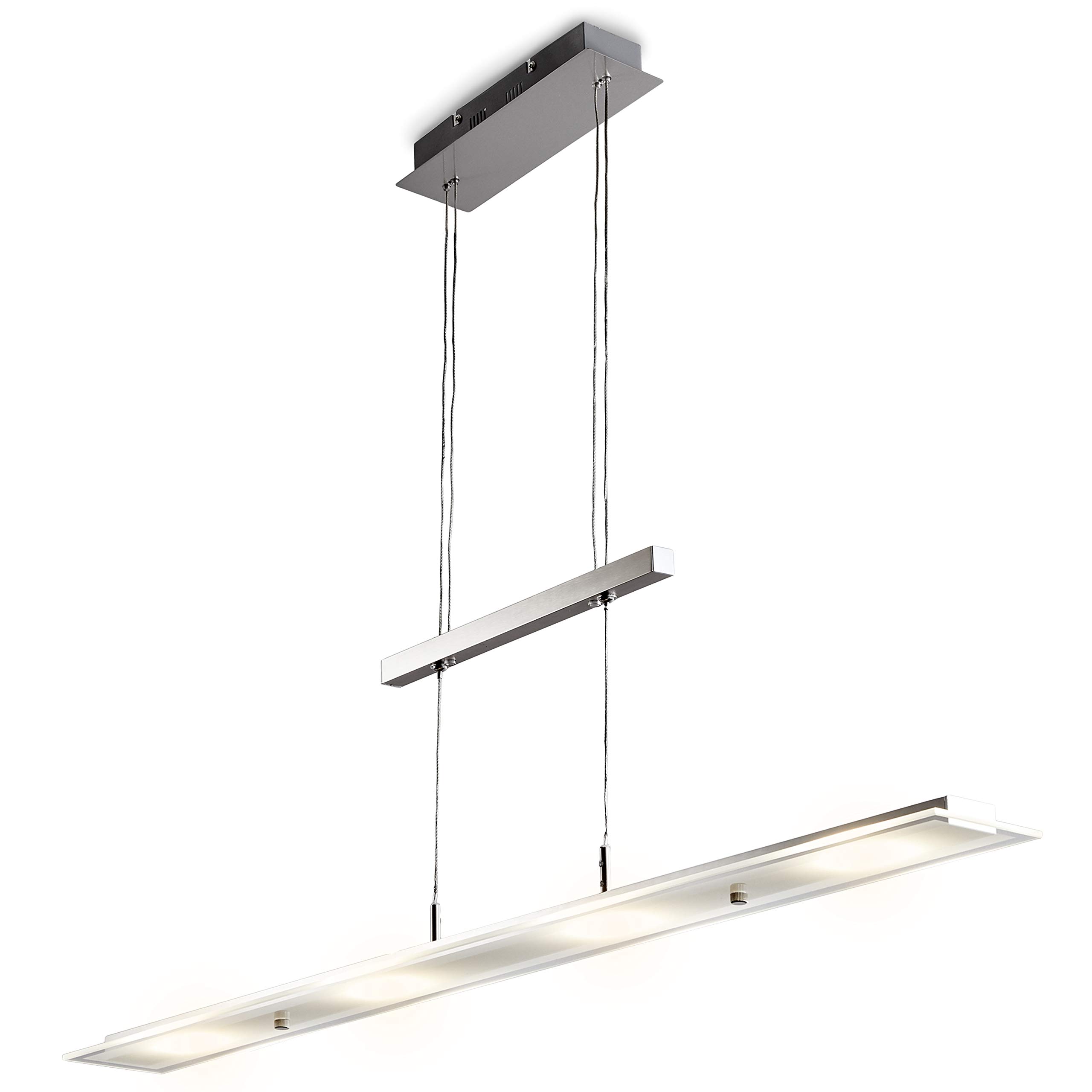 LED Pendelleuchte inkl. 18W 1600lm höhenverstellbar Platine, Esstischleuchte, 3000K warmweiß, IP20 Echtglas