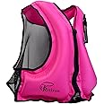 Rrtizan Inflatable Snorkel Vest for Adult, Travel Snorkeling Vest for Swimming, Snorkeling, Paddleboarding, Swim Vest Adult Suitable for 90-220lbs